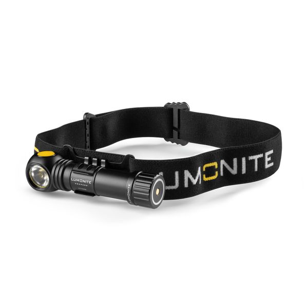 Lumonite Compass v.7 hodelykt med svart pannebånd, vist på produsentens produktside.